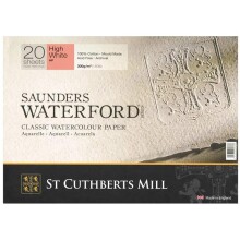 Saunders Waterford Classic High White Sulu Boya Blok 31x23 cm 300 g 20 Yaprak - 1