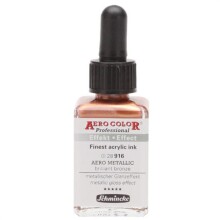 Schmincke Aerocolor Metalik Akrilik Mürekkep 28 ml Brillant Bronze 28916 - Schmincke