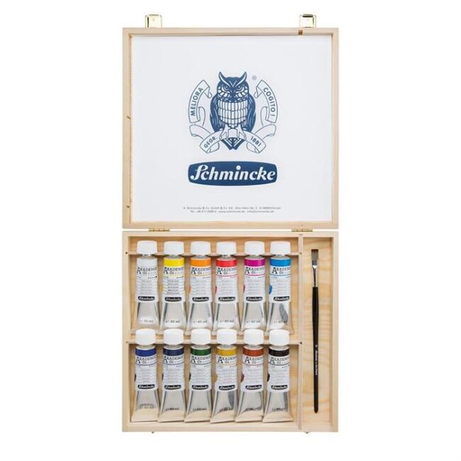 Schmincke Akademie Yağlı Boya Seti 12X60Ml Ahşap K.N:79112 - 2