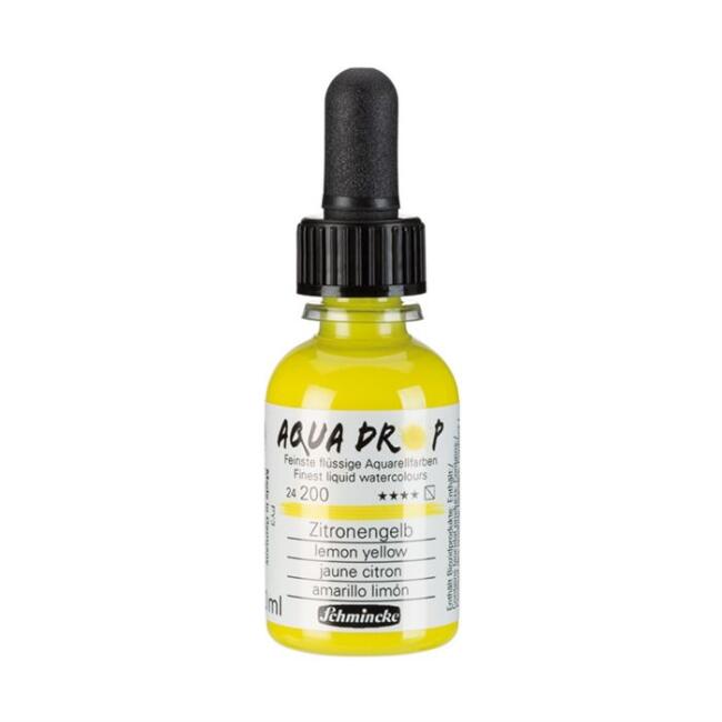 Schmincke Aqua Drop Sıvı Sulu Boya 30 ml Lemon Yellow 24200 - 1