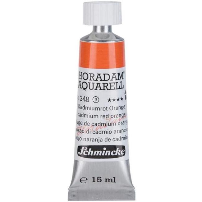 Schmincke Horadam Aquarell Sulu Boya 15 ml Seri 3 N:348 Cadmium Red Orange - 3