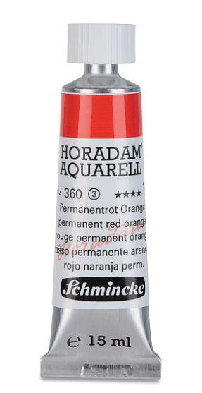 Schmincke Horadam Aquarell Sulu Boya 15 ml Seri 3 N:360 Permanent Red Orange - 2