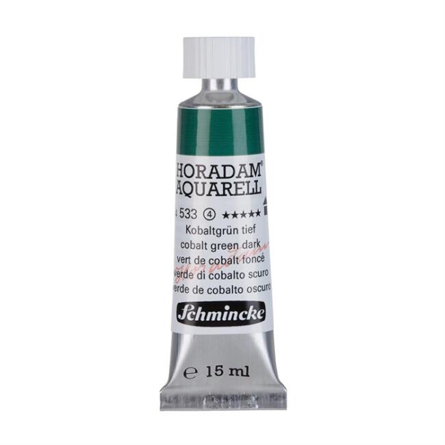 Schmincke Horadam Aquarell Sulu Boya 15 ml Seri 4 N:533 Cobalt Green Dark - 2