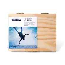Schmincke Horadam Supergranulation Tüp Sulu Boya Deep Sea Set 15 ml 5’li Ahşap Kutu - 1