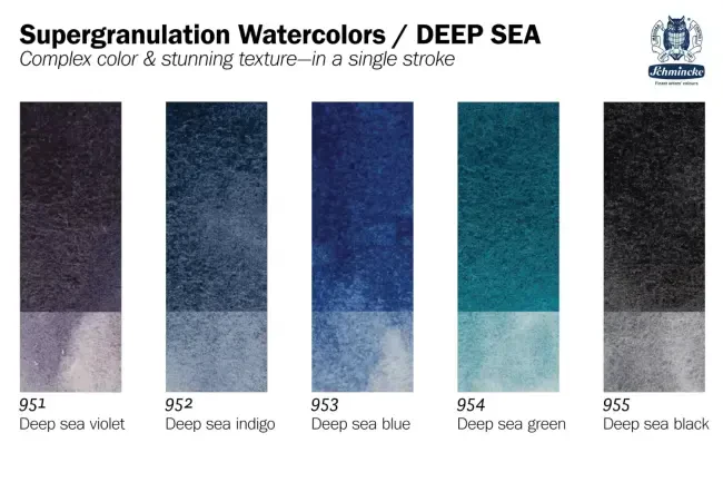 Schmincke Horadam Supergranulation Tüp Sulu Boya Deep Sea Set 15 ml 5’li Ahşap Kutu - 4
