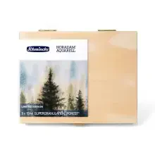 Schmincke Horadam Supergranulation Tüp Sulu Boya Forest Set 15 ml 5’li Ahşap Kutu - 1