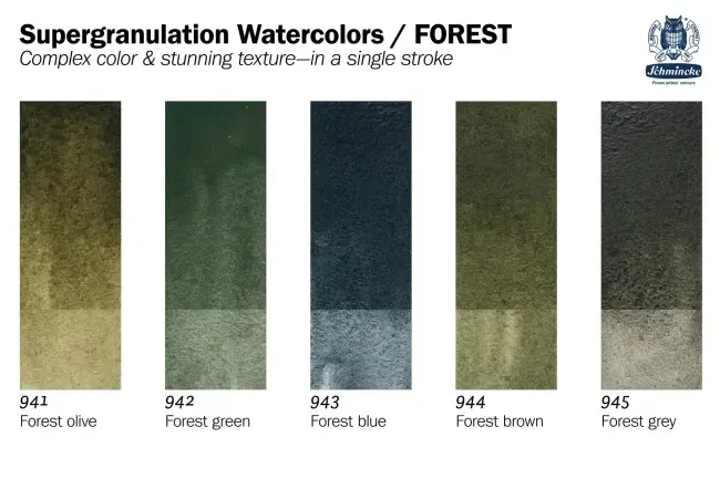 Schmincke Horadam Supergranulation Tüp Sulu Boya Forest Set 15 ml 5’li Ahşap Kutu - 4