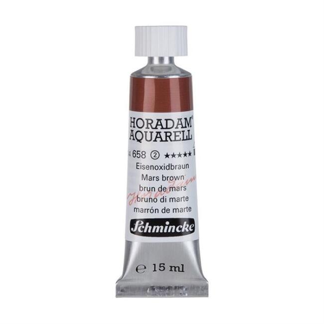Schmincke Horadam Aquarell Artists' Tüp Sulu Boya 15 ml Seri 2 Mars Brown 658 - 1