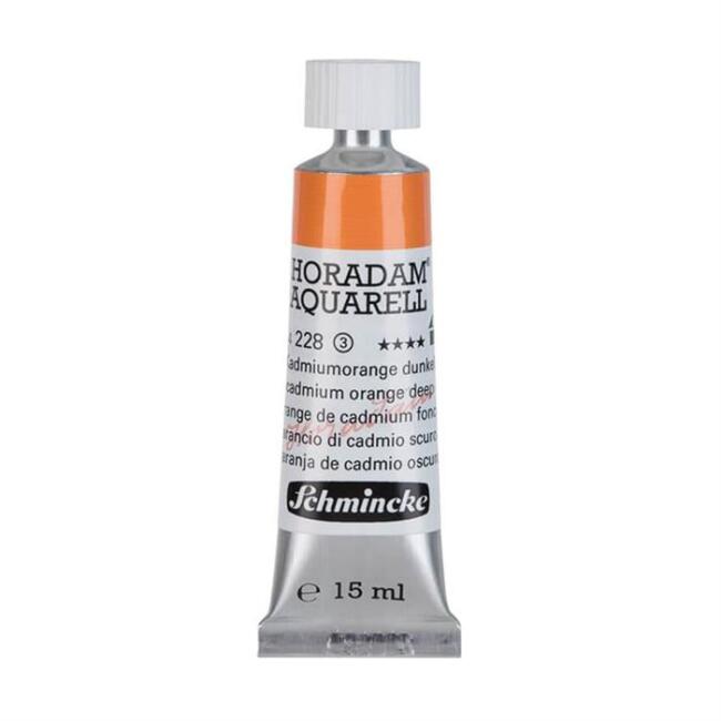 Schmincke Horadam Tüp Sulu Boya 15 ml Seri 3 Cadmium Orange Deep 228 - 5