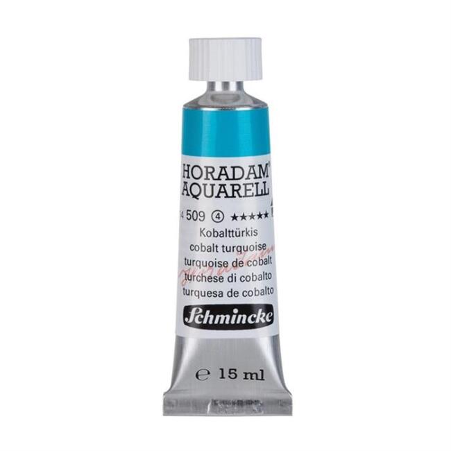 Schmincke Horadam Aquarell Artists' Tüp Sulu Boya 15 ml Seri 4 Cobalt Turquoise 509 - 3
