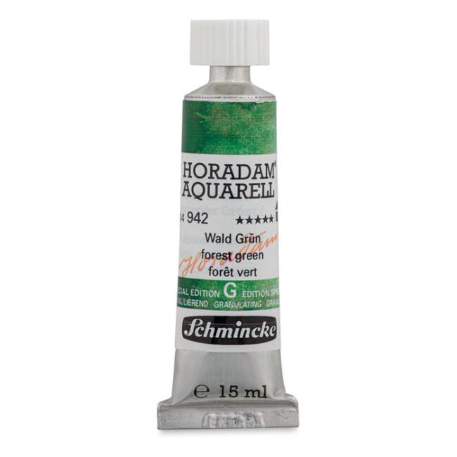 Schmincke Horadam Aquarell Supergranulation Artists' Tüp Sulu Boya 15 ml Forest Green 942 - 1
