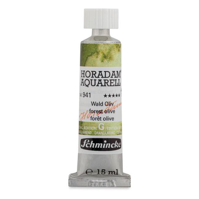 Schmincke Horadam Aquarell Supergranulation Artists' Tüp Sulu Boya 15 ml Forest Olive 941 - 1
