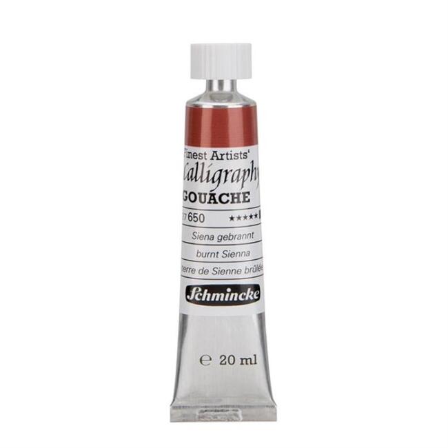 Schmincke Kaligrafi Artists’ Guaj Boya 20 ml Burnt Sienna 650 - 1