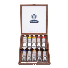 Schmincke Mussini Ahşap Kutu Yağlı Boya Seti 10’lu 35 ml - Schmincke