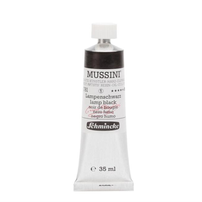 Schmincke Mussini Artists' Yağlı Boya 35 ml Seri 1 Lamp Black 781 - 1