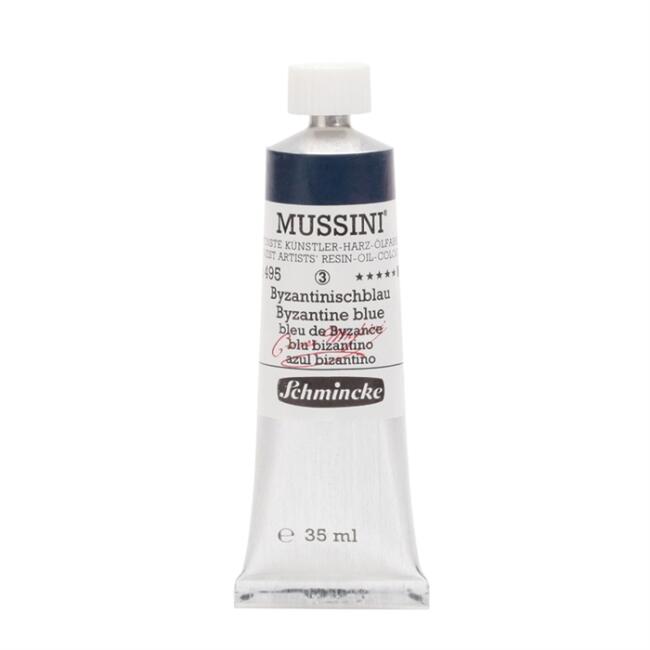 Schmincke Mussini Artists' Yağlı Boya 35 ml Seri 3 Byzantine Blue 495 - 1