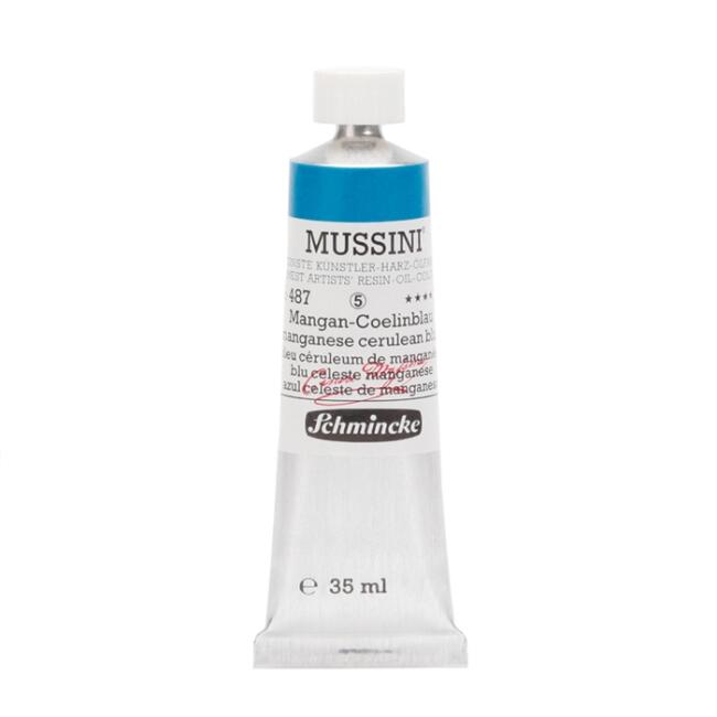 Schmincke Mussini Artists' Yağlı Boya 35 ml Seri 5 Manganese Cerulean Blue 487 - 1