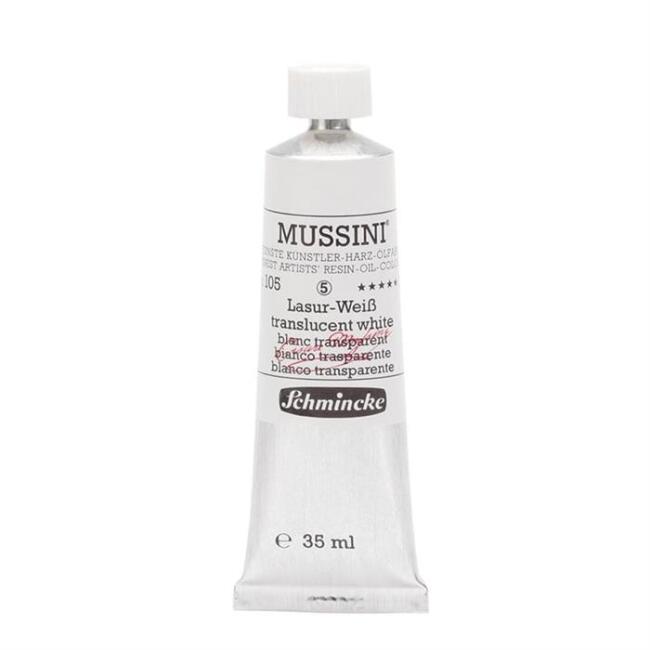 Schmincke Mussini Artists' Yağlı Boya 35 ml Seri 5 Transparent White 105 - 1