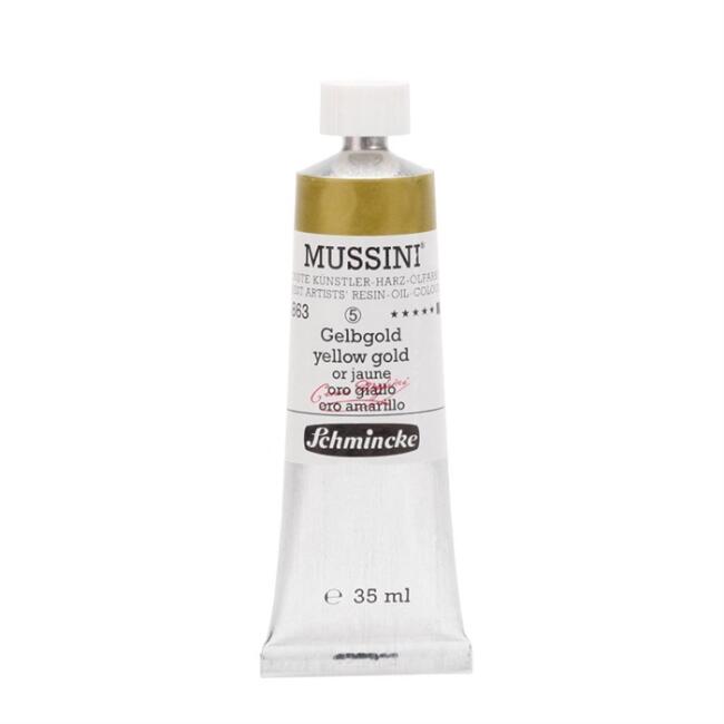 Schmincke Mussini Artists’ Yağlı Boya 35 ml Seri 4 Yellow Gold 863 - 1