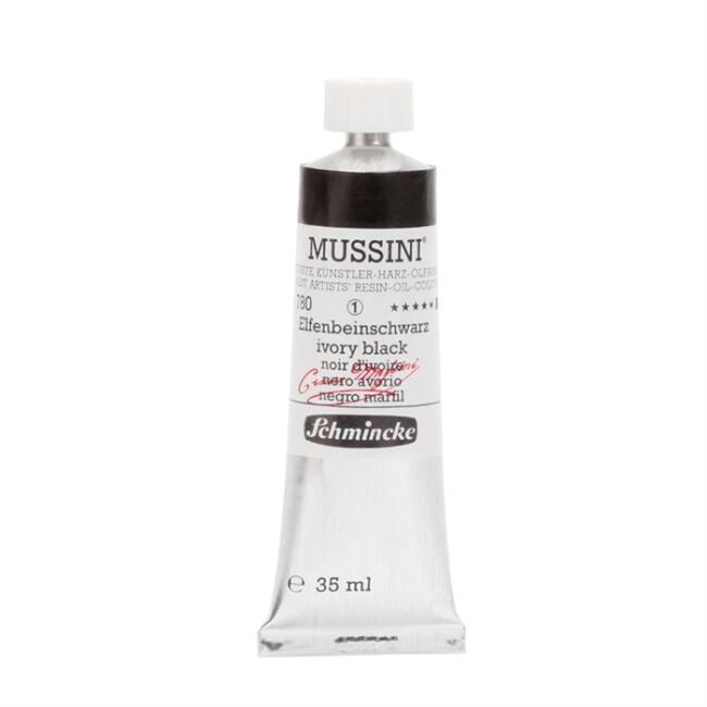 Schmincke Mussini Artists' Yağlı Boya 35 ml Seri 1 Ivory Black 780 - 1