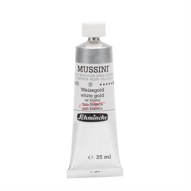 Schmincke Mussini Artists’ Yağlı Boya 35 ml Seri 4 White Gold 10860 - 2