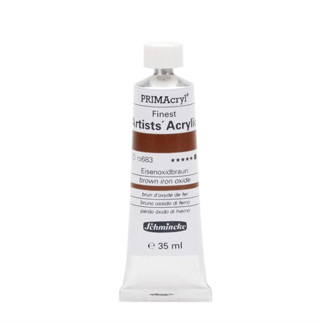 Schmincke PRIMAcryl Artists' Profesyonel Akrilik Boya 35 ml Seri 1 Brown Iron Oxide 13683 - 3