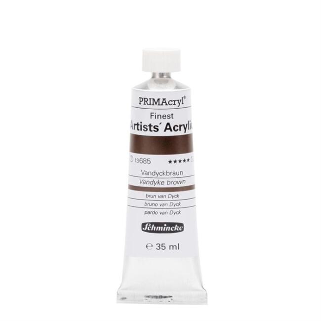 Schmincke PRIMAcryl Artists' Profesyonel Akrilik Boya 35 ml Seri 1 Vandyke Brown 13685 - 3