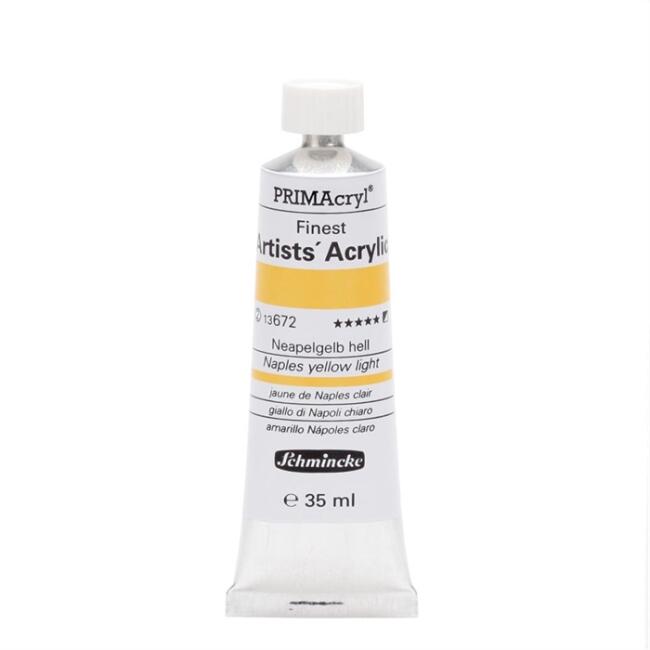 Schmincke PRIMAcryl Artists' Profesyonel Akrilik Boya 35 ml Seri 2 Naples Yellow Light 13672 - 3