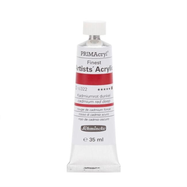 Schmincke PRIMAcryl Artists' Profesyonel Akrilik Boya 35 ml Seri 3 Cadmium Red Deep 13322 - 3