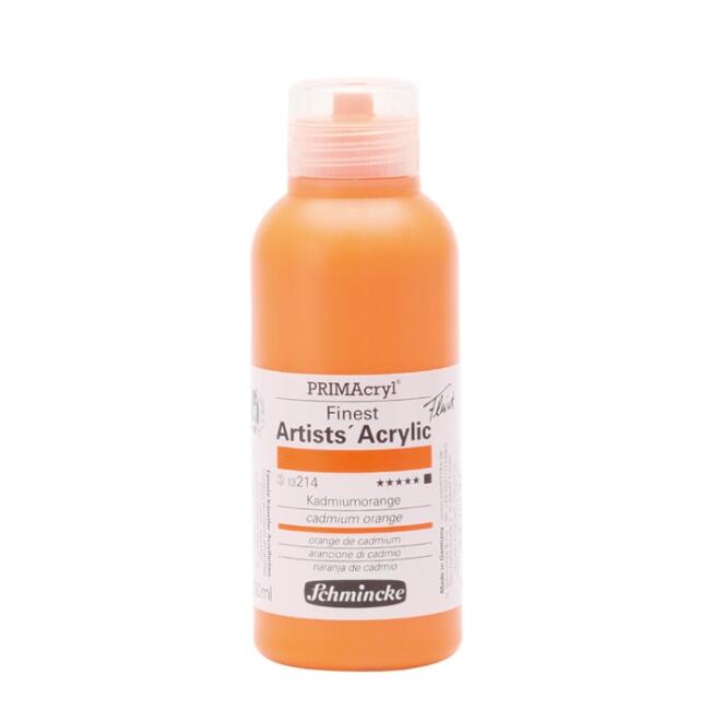 Schmincke PRIMAcryl Artists' Akrilik Boya 250 ml Seri 3 Cadmium Orange 214 - 1