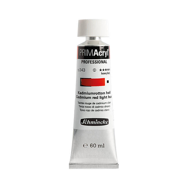 Schmincke Primacryl Artist Akrilik Boya 60ml Seri 3 343 Cadmium Red Light Hue - 1