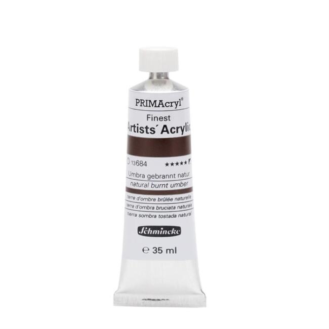 Schmincke PRİMAcryl Artist Akrilik Boya 35 ml Seri 1 Natural Burnt Umber 684 - 3