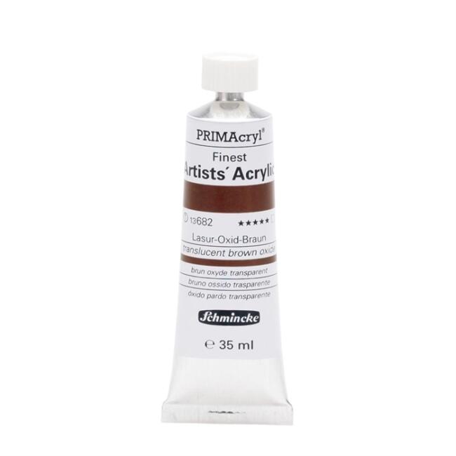 Schmincke PRİMAcryl Artist Akrilik Boya 35 ml Seri 1 Translucent Brown Oxide 682 - 1