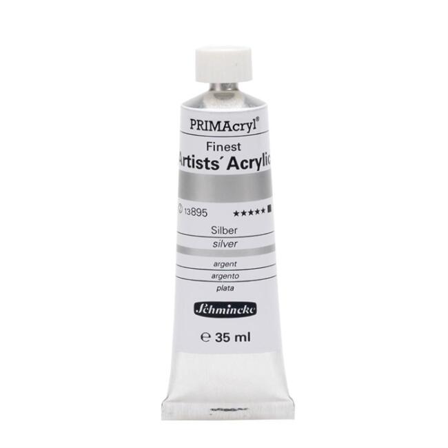 Schmincke PRİMAcryl Artist Akrilik Boya 35 ml Seri 2 Silver 895 - 1