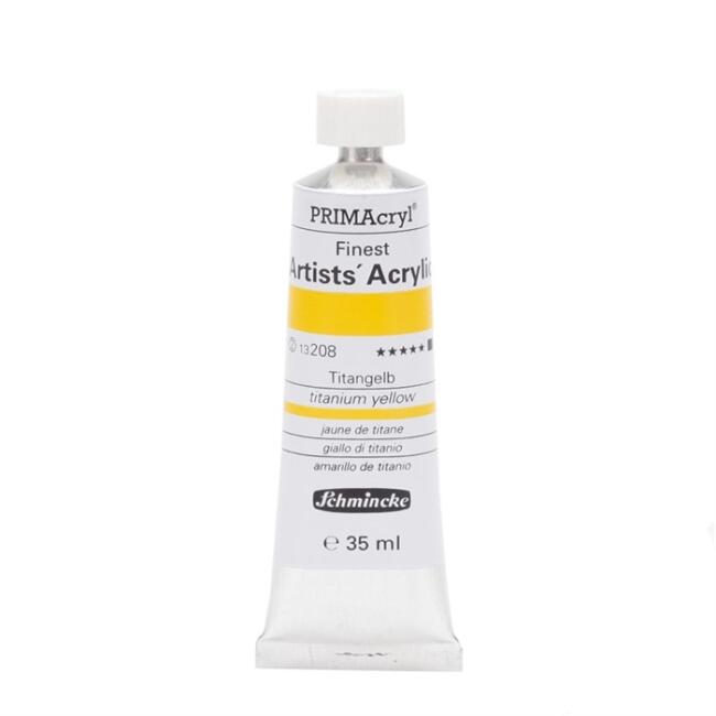 Schmincke PRİMAcryl Artist Akrilik Boya 35 ml Seri 2 Titanium Yellow 208 - 1