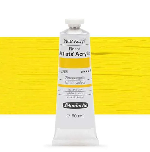 Schmincke Primacryl Artist Akrilik Boya 60 ml Seri 2 205 Hansa Yellow Lemon - 1