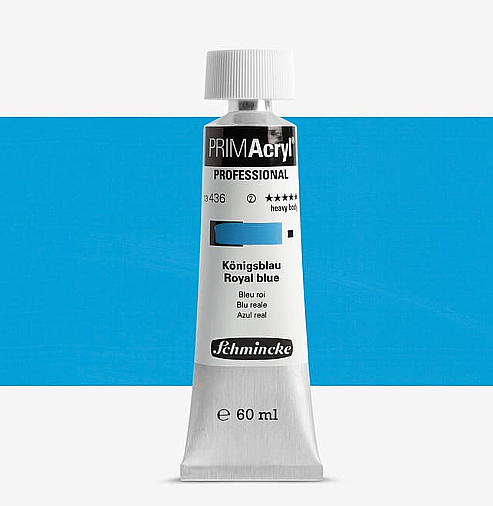 Schmincke Primacryl Artist Akrilik Boya 60 ml Seri 2 436 Royal Blue - 1