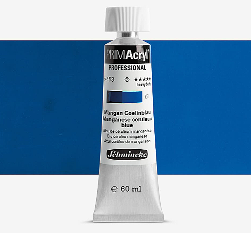 Schmincke Primacryl Artist Akrilik Boya 60 ml Seri 2 453 Manganese Cerulean Blue - 1