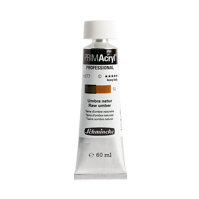 Schmincke Primacryl Artist Akrilik Boya 60ml Seri 1 677 Raw Umber - 1