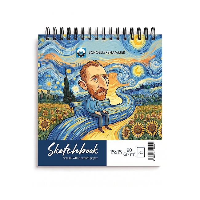 Schoellershammer Art Comics Sketchbook 15x15cm 90gr 30yp Yıldızlı Geceler - 1