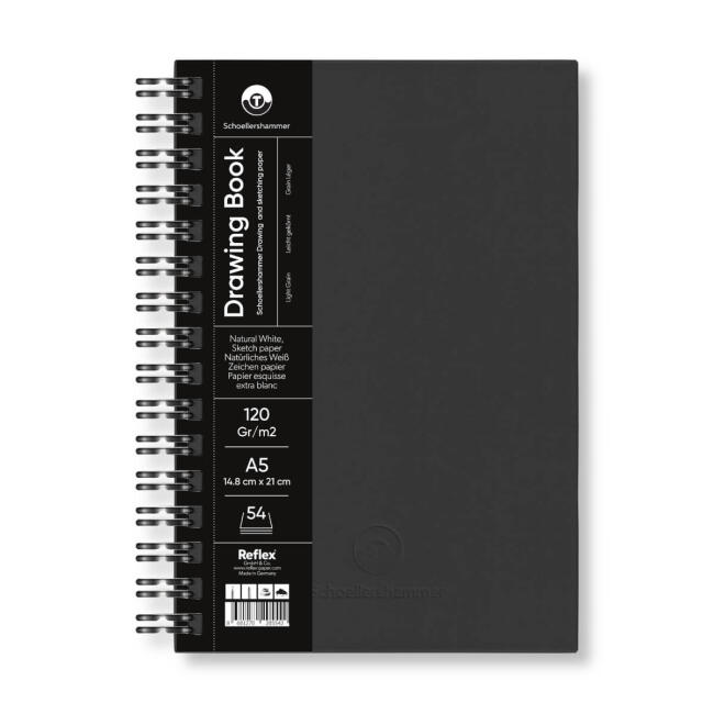 Schoellershammer Drawing Pad Siyah Sert Kapak Çizim Defteri 120 gr A5 54 Yaprak - 1