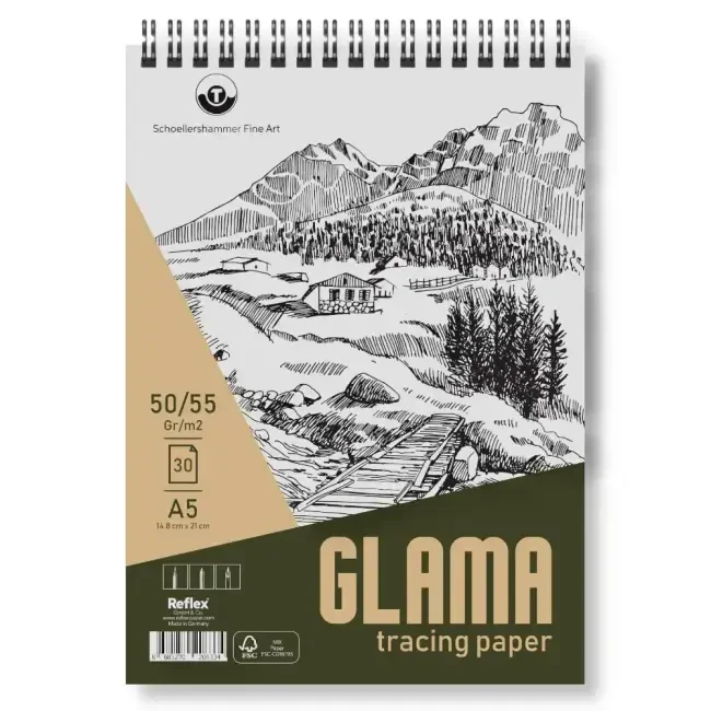 Schoellershammer Glama Tracing Paper Aydinger Eskiz Defteri 50-55 gr A4 30 Yaprak - 1