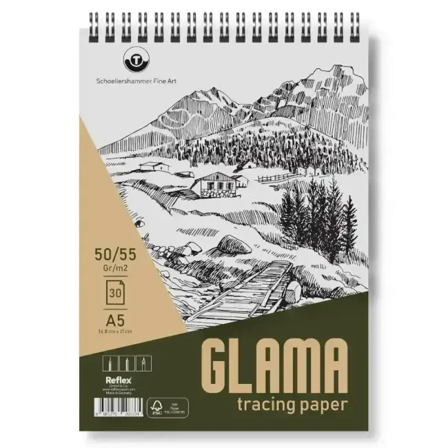 Schoellershammer Glama Tracing Paper Aydinger Eskiz Defteri 50-55 gr A5 30 Yaprak - 1