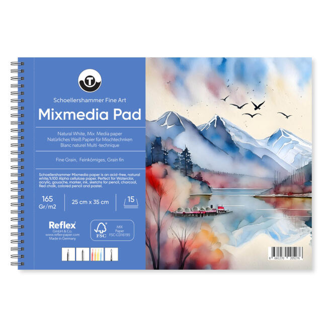 Schoellershammer Mix Media Pad Çok Amaçlı Sanatsal Blok 165 gr 25x35 cm 15 Yaprak - 1