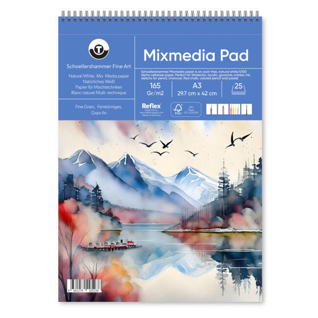 Schoellershammer Mix Media Pad Çok Amaçlı Sanatsal Blok 165 gr A3 25 Yaprak - 1