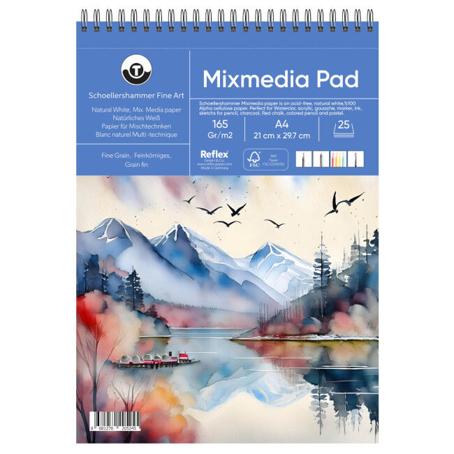 Schoellershammer Mix Media Pad Çok Amaçlı Sanatsal Blok 165 gr A4 25 Yaprak - 1