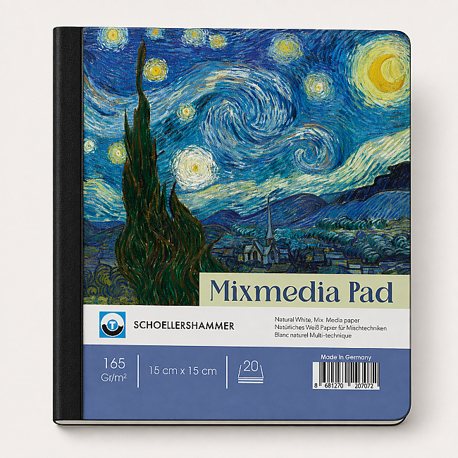 Schoellershammer Mix Media Pad Ciltli Yıldızlı Geceler 165 gr 15x15 cm 20 Yaprak - 1