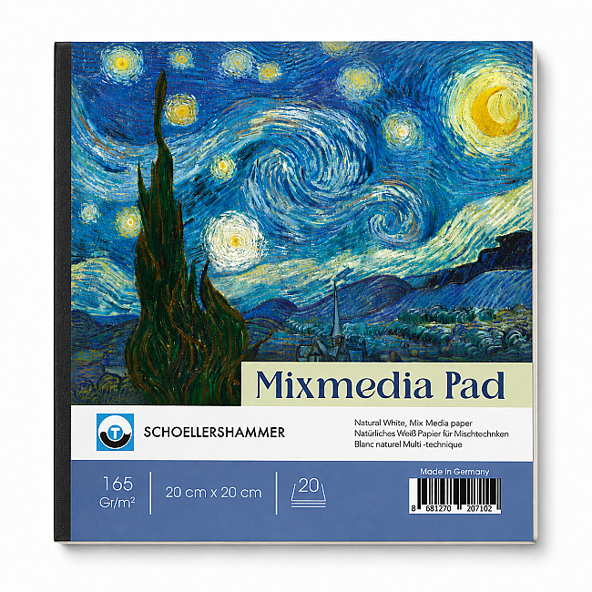 Schoellershammer Mix Media Pad Ciltli Yıldızlı Geceler 165 gr 20x20 cm 20 Yaprak - 1