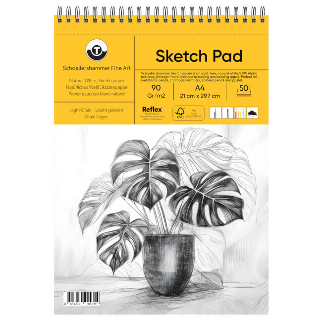 Schoellershammer Sketch Pad Eskiz Defteri 90 gr A4 50 Yaprak - 1