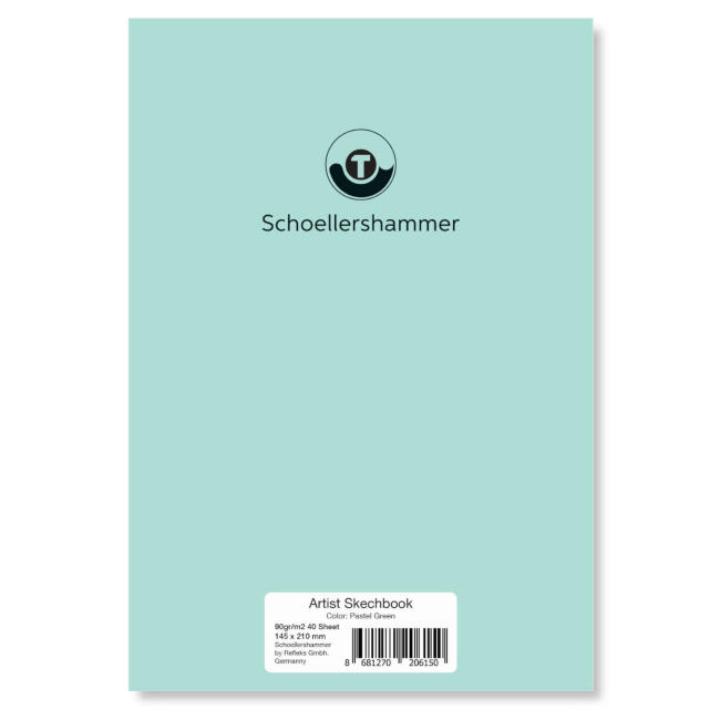 Schoellershammer Sketchbook Eskiz Defteri 90 g A5 30 Yaprak Pastel Yeşil - 1